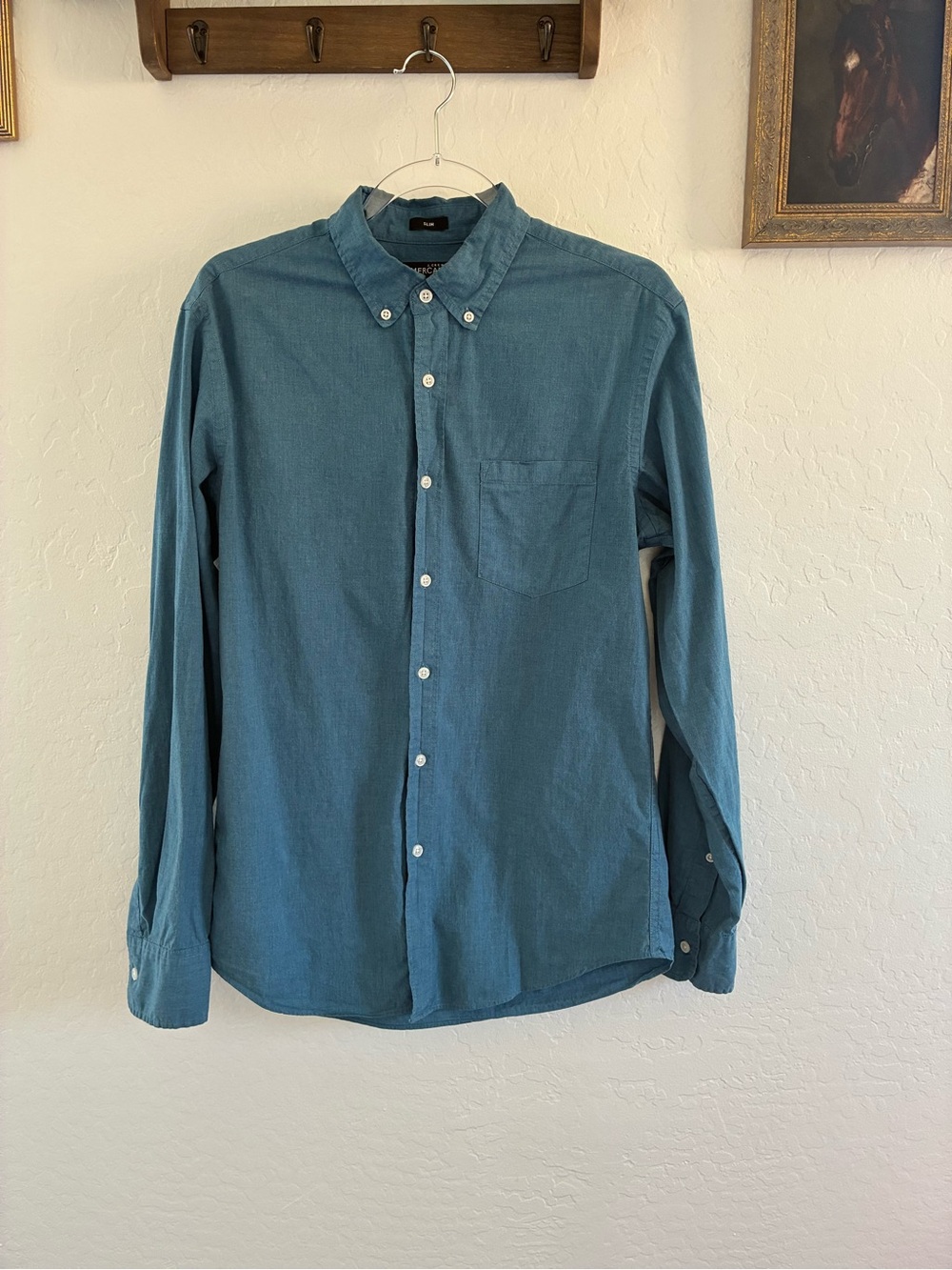 J Crew Mercantile Flex men’s button down shirt (M) Slim long sleeve